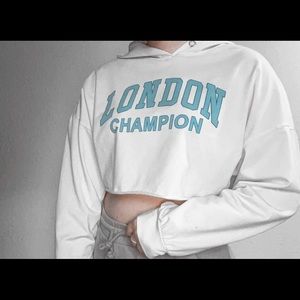 London champion cropped hoodie